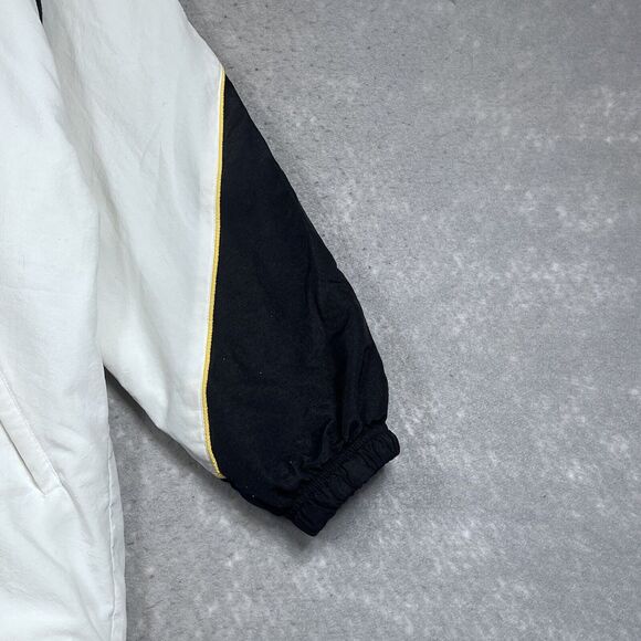 Vintage 90s Nike Windbreaker Jacket Womens Large Black/ White Lined Full Zip - Picture 6 of 14